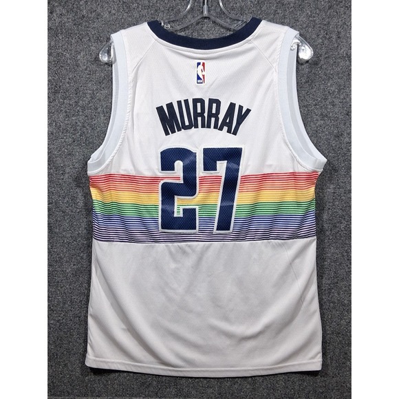 Nike Jamal Murray #27 Basketball Jersey  White Fan Jersey Size 44 S Swingman - Picture 10 of 11